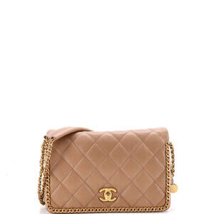 Chanel Medium Chain Around Multi Chain Full Flap Bag Quilted Caviar